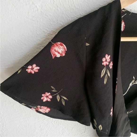 Tobi Floral Maxi Wrap Skirt and Top Set black Sz Large - Picture 4 of 8